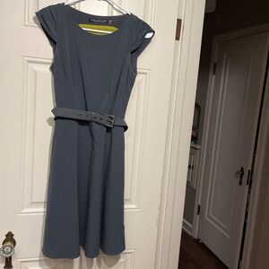 Marc New York gray belted swing dress